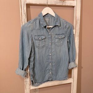 Gap Kid Girls Denim Button-Up Shirt